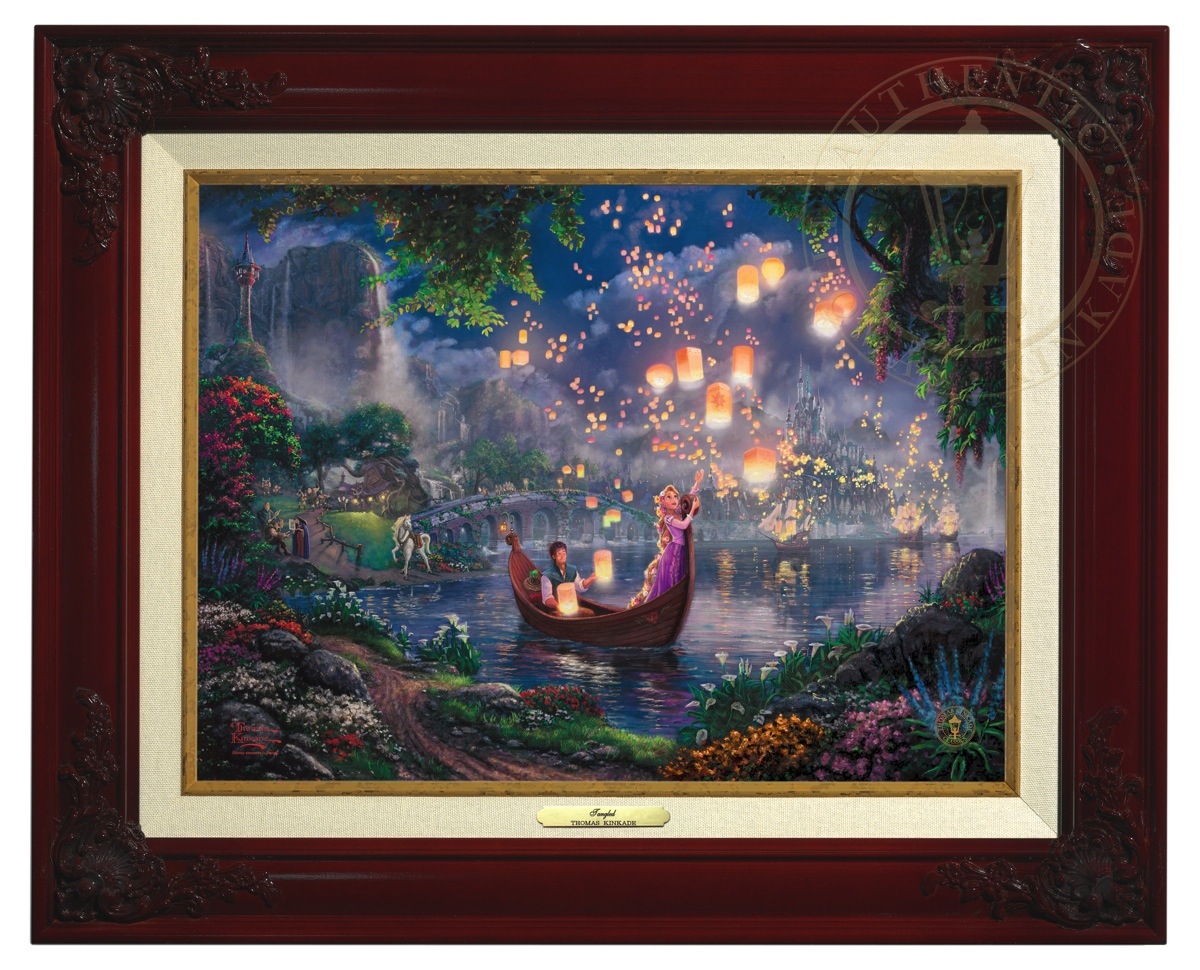 Thomas Kinkade 12" x 16" Framed Canvas Classics:"Disney Tangled"