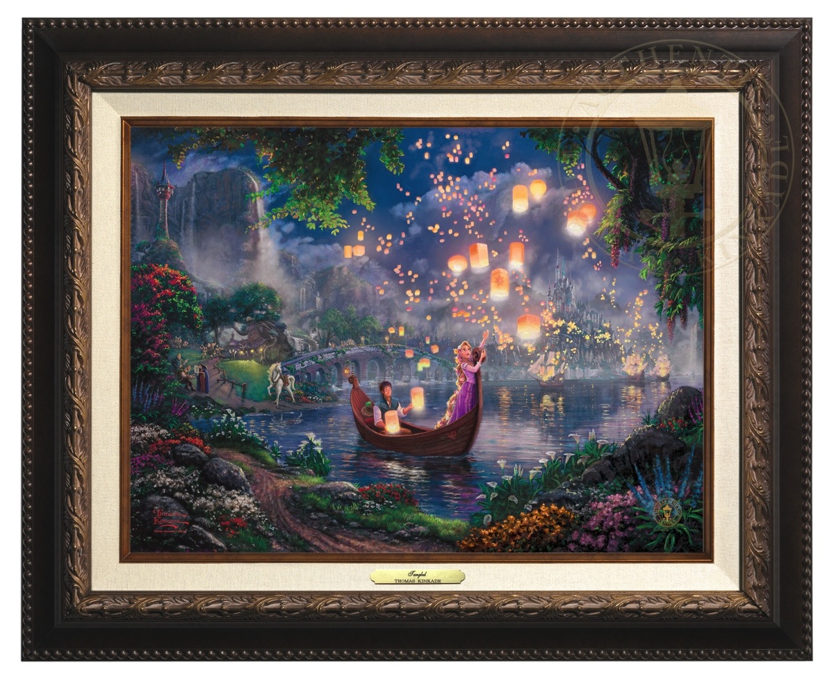 Thomas Kinkade 12" x 16" Framed Canvas Classics:"Disney Tangled"