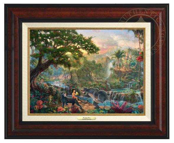 Thomas Kinkade 12" x 16" Framed Canvas Classics:"Disney The Jungle Book"