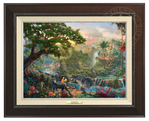 Thomas Kinkade 12" x 16" Framed Canvas Classics:"Disney The Jungle Book"