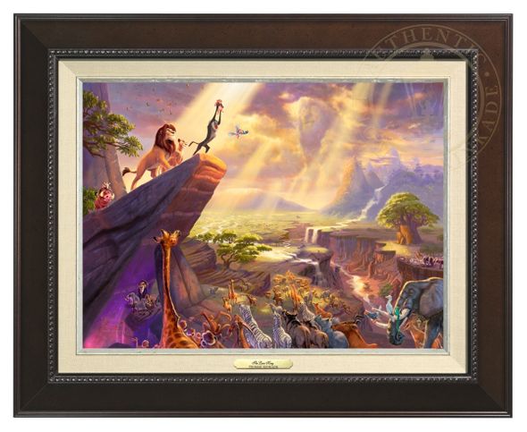 Thomas Kinkade 12" x 16" Framed Canvas Classics:"Disney The Lion King"