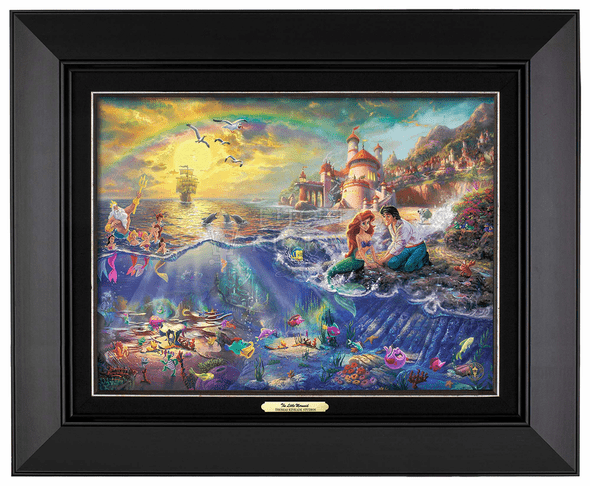 Thomas Kinkade 12" x 16" Framed Canvas Classics:"Disney The Little Mermaid"