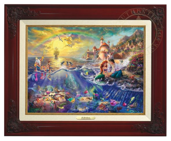 Thomas Kinkade 12" x 16" Framed Canvas Classics:"Disney The Little Mermaid"