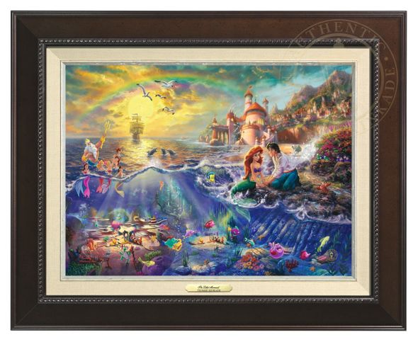 Thomas Kinkade 12" x 16" Framed Canvas Classics:"Disney The Little Mermaid"