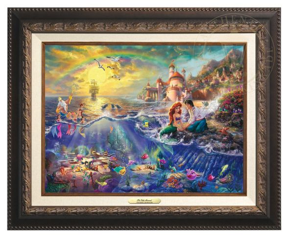 Thomas Kinkade 12" x 16" Framed Canvas Classics:"Disney The Little Mermaid"