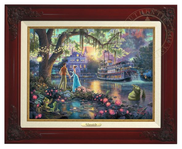 Thomas Kinkade 12" x 16" Framed Canvas Classics:"Disney The Princess and the Frog"