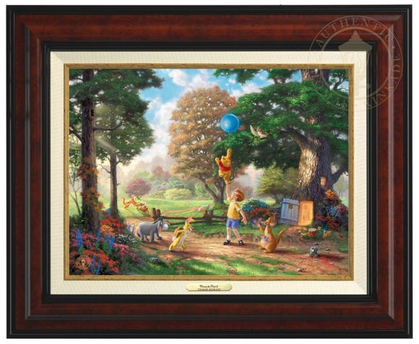 Thomas Kinkade 12" x 16" Framed Canvas Classics:"Disney Winnie the Pooh II"