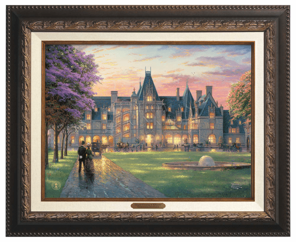 Thomas Kinkade 12" x 16" Framed Canvas Classics:"Elegant Evening at Biltmore"