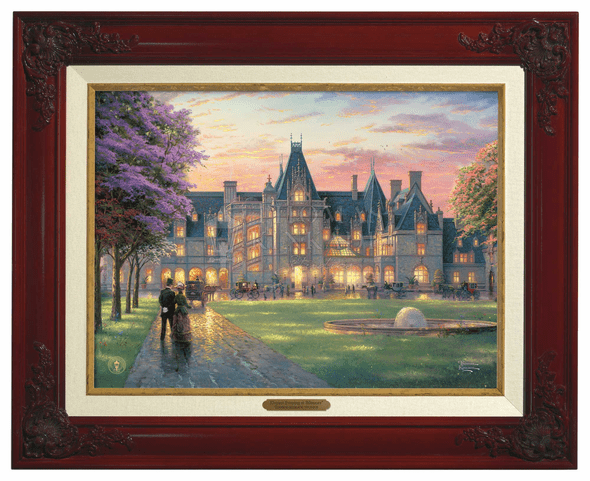 Thomas Kinkade 12" x 16" Framed Canvas Classics:"Elegant Evening at Biltmore"