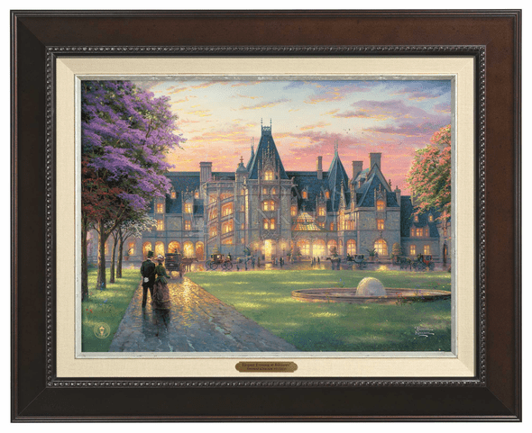 Thomas Kinkade 12" x 16" Framed Canvas Classics:"Elegant Evening at Biltmore"