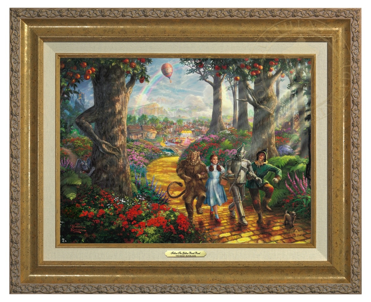 Thomas Kinkade 12" x 16" Framed Canvas Classics:"Follow The Yellow Brick Road"