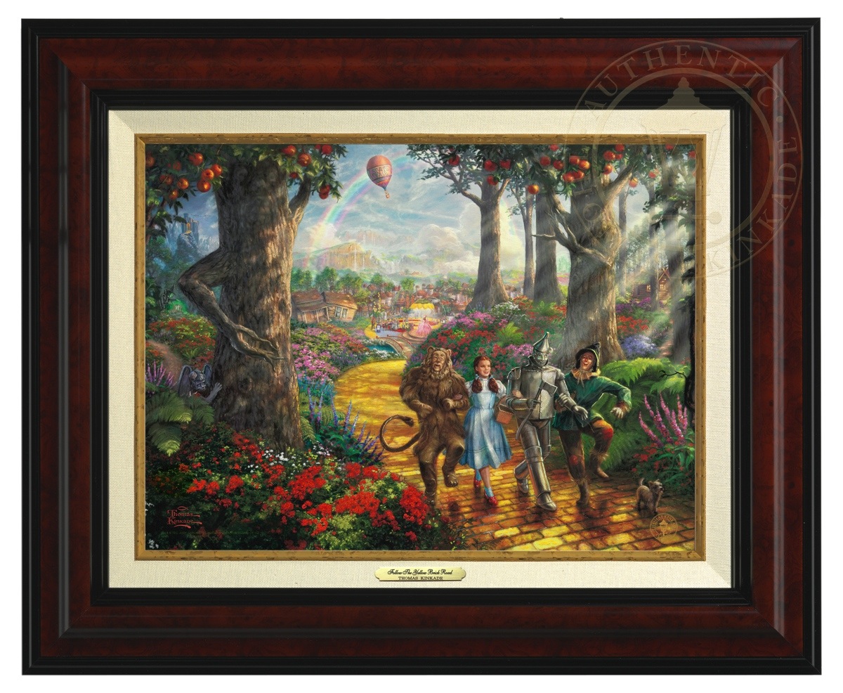 Thomas Kinkade 12" x 16" Framed Canvas Classics:"Follow The Yellow Brick Road"