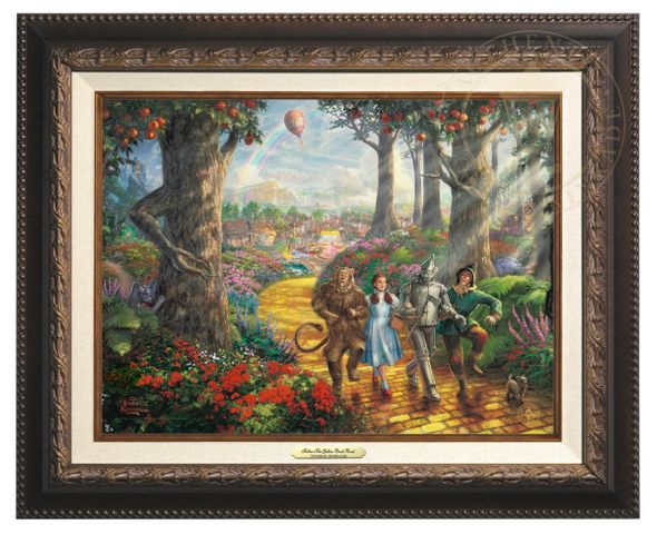 Thomas Kinkade 12" x 16" Framed Canvas Classics:"Follow The Yellow Brick Road"