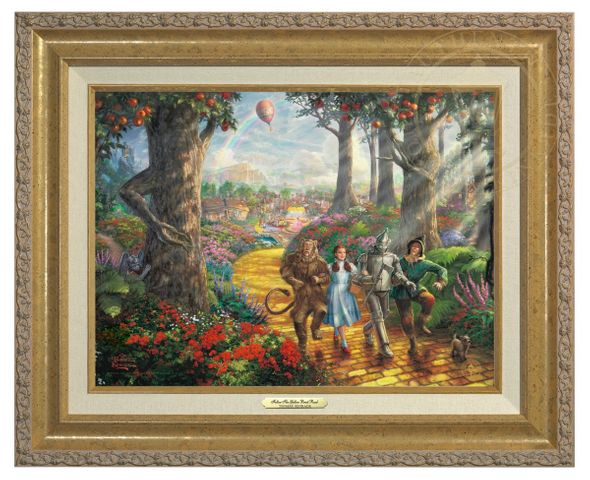 Thomas Kinkade 12" x 16" Framed Canvas Classics:"Follow The Yellow Brick Road"