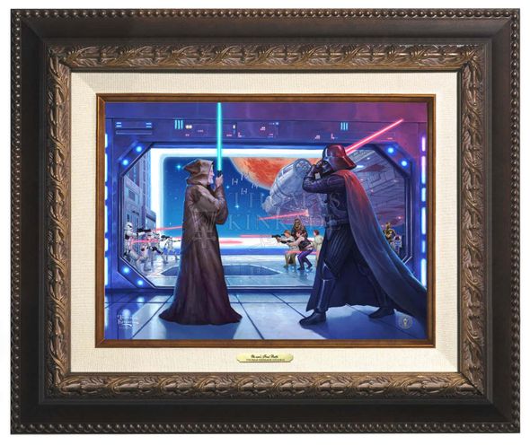 Thomas Kinkade 12" x 16" Framed Canvas Classics:"Obi-Wan's Final Battle"
