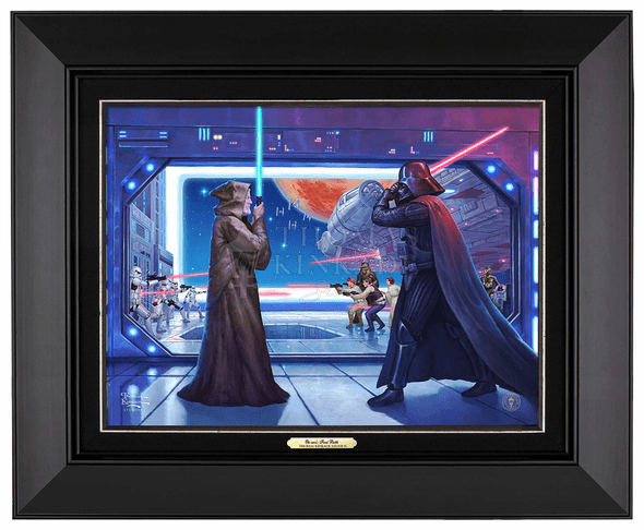 Thomas Kinkade 12" x 16" Framed Canvas Classics:"Obi-Wan's Final Battle"