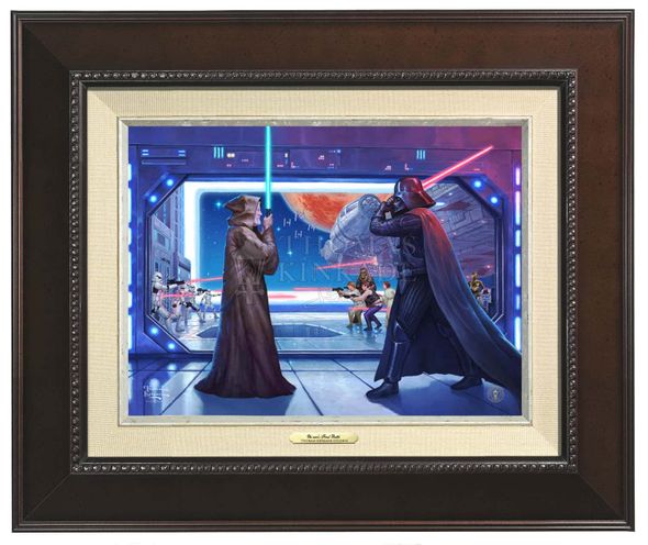 Thomas Kinkade 12" x 16" Framed Canvas Classics:"Obi-Wan's Final Battle"