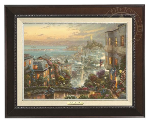 Thomas Kinkade 12" x 16" Framed Canvas Classics:"San Francisco, Lombard Street"