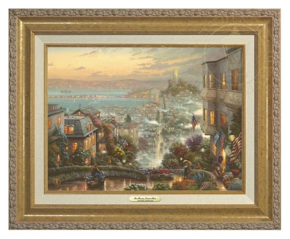 Thomas Kinkade 12" x 16" Framed Canvas Classics:"San Francisco, Lombard Street"