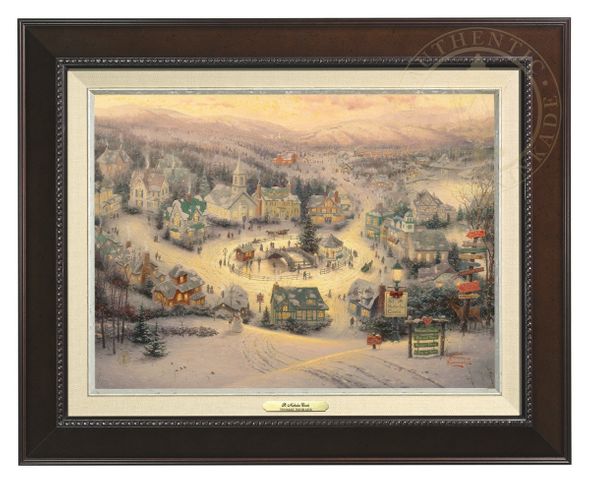 Thomas Kinkade 12" x 16" Framed Canvas Classics:"St. Nicholas Circle"