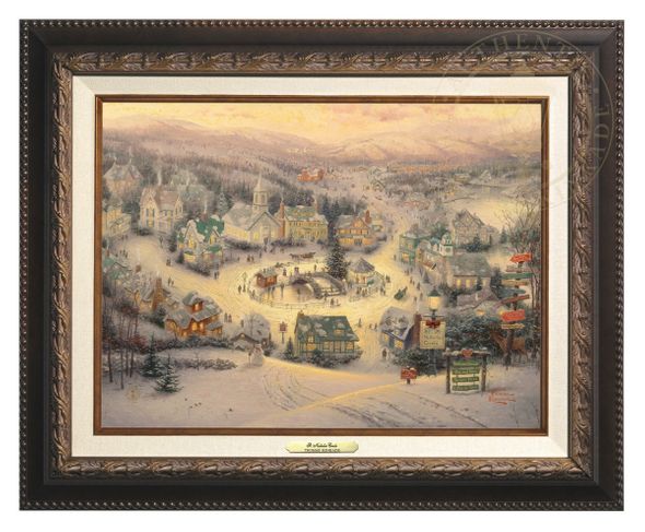 Thomas Kinkade 12" x 16" Framed Canvas Classics:"St. Nicholas Circle"