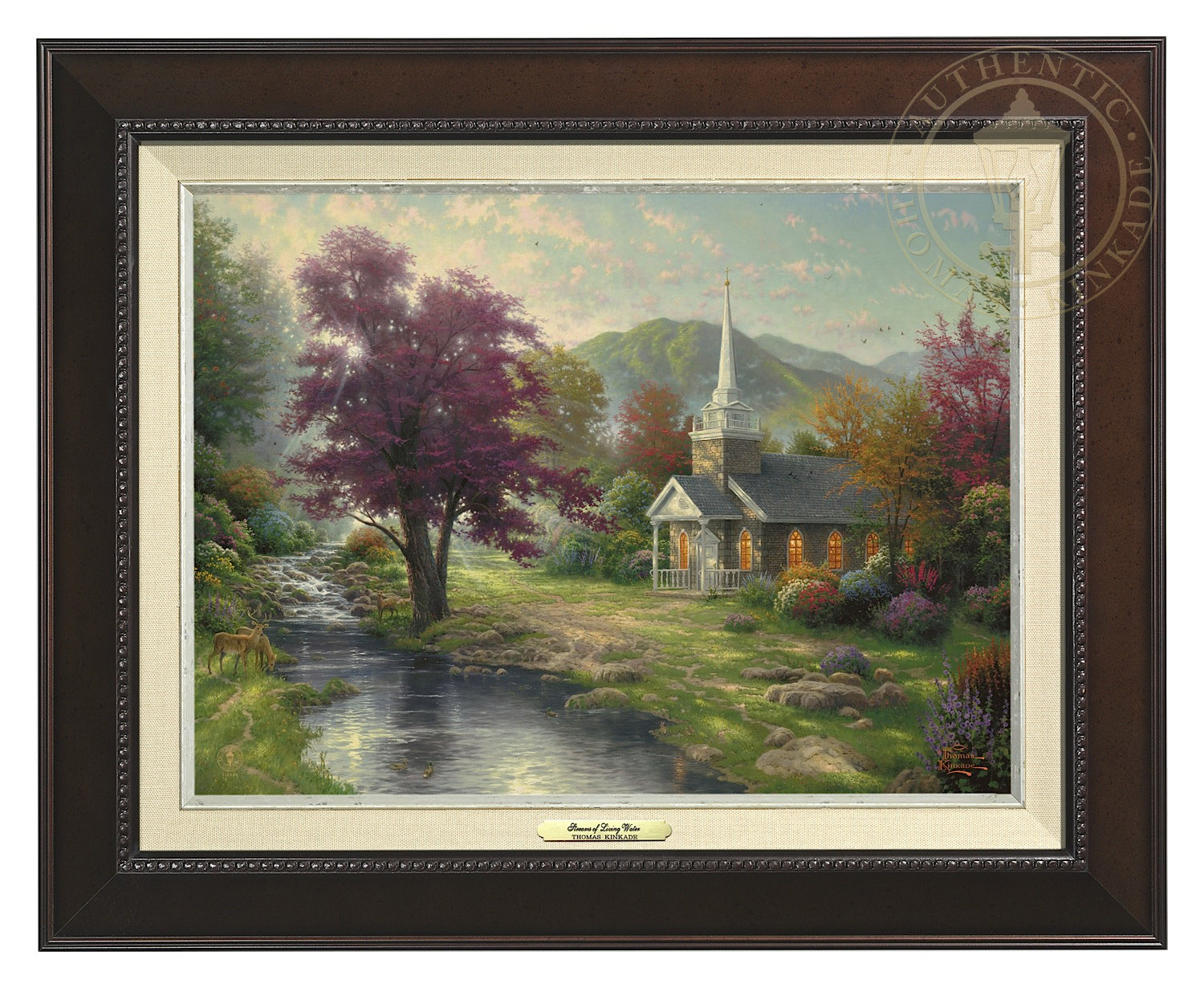 Thomas Kinkade 12" x 16" Framed Canvas Classics:"Streams of Living Water"