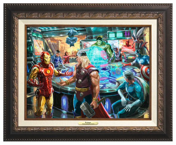 Thomas Kinkade 12" x 16" Framed Canvas Classics:"The Avengers"