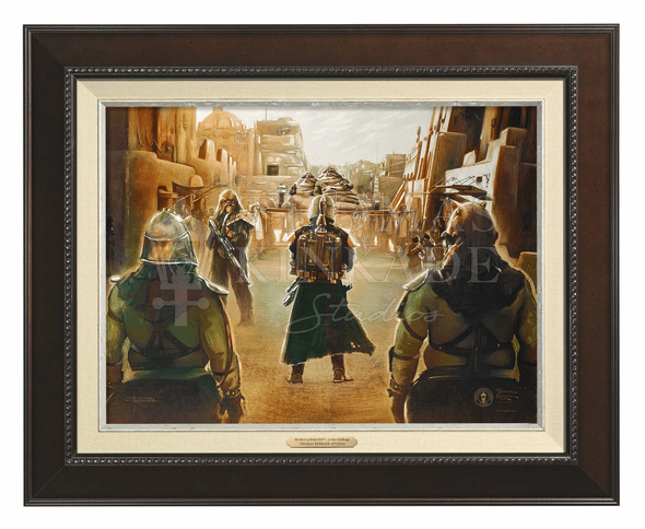 Thomas Kinkade 12" x 16" Framed Canvas Classics:"The Book of Boba Fett ™ – A New Challenge"