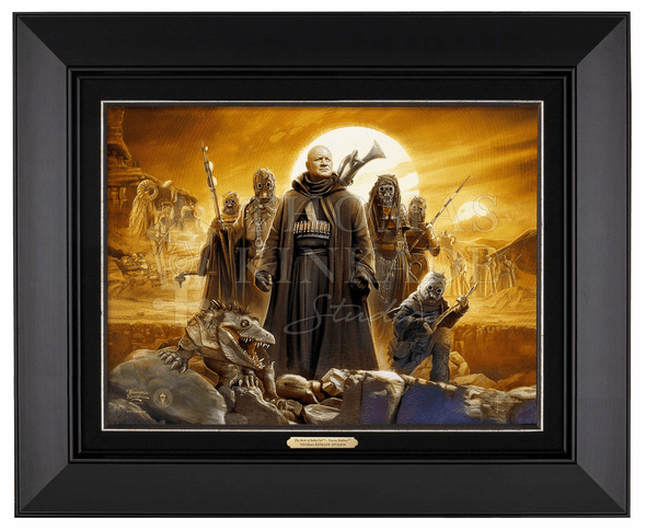 Thomas Kinkade 12" x 16" Framed Canvas Classics:"The Book of Boba Fett ™ – Tusken Raiders™"