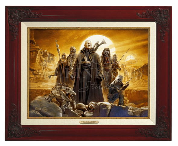 Thomas Kinkade 12" x 16" Framed Canvas Classics:"The Book of Boba Fett   Tusken Raiders"
