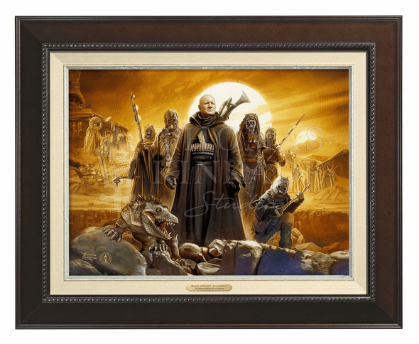 Thomas Kinkade 12" x 16" Framed Canvas Classics:"The Book of Boba Fett   Tusken Raiders"