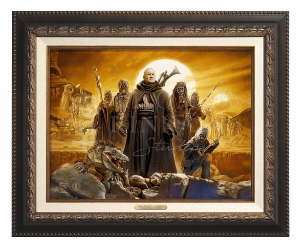 Thomas Kinkade 12" x 16" Framed Canvas Classics:"The Book of Boba Fett   Tusken Raiders"