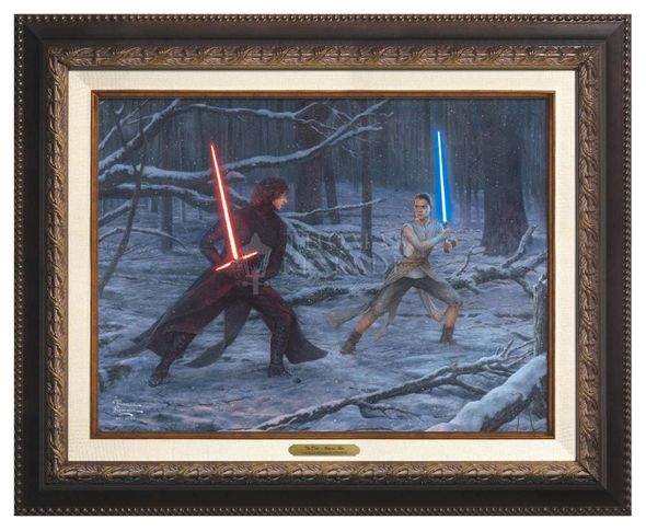 Thomas Kinkade 12" x 16" Framed Canvas Classics:"The Duel: Rey vs. Ren"