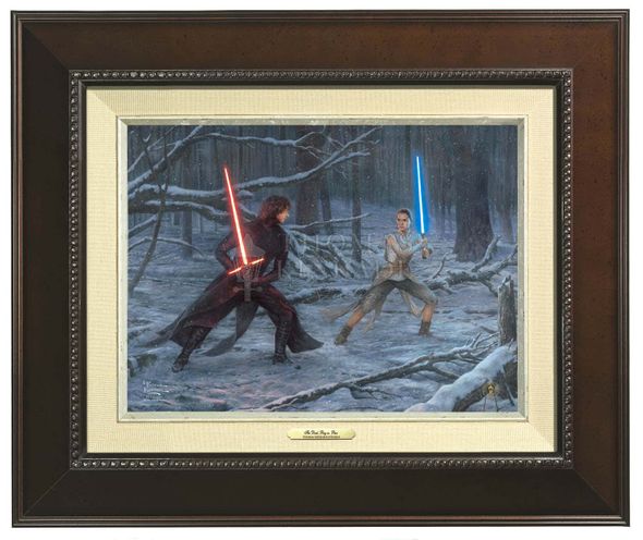 Thomas Kinkade 12" x 16" Framed Canvas Classics:"The Duel: Rey vs. Ren"
