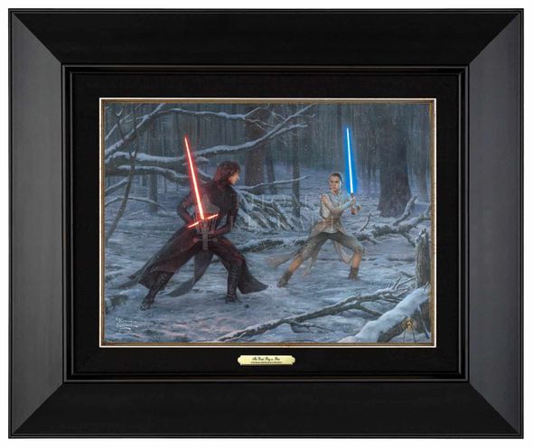 Thomas Kinkade 12" x 16" Framed Canvas Classics:"The Duel: Rey vs. Ren"