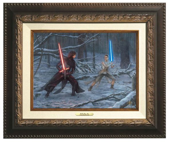 Thomas Kinkade 12" x 16" Framed Canvas Classics:"The Duel: Rey vs. Ren"