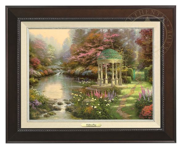Thomas Kinkade 12" x 16" Framed Canvas Classics:"The Garden of Prayer"