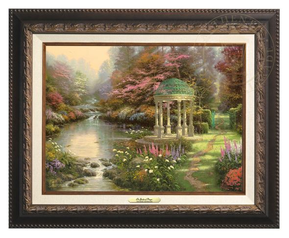 Thomas Kinkade 12" x 16" Framed Canvas Classics:"The Garden of Prayer"