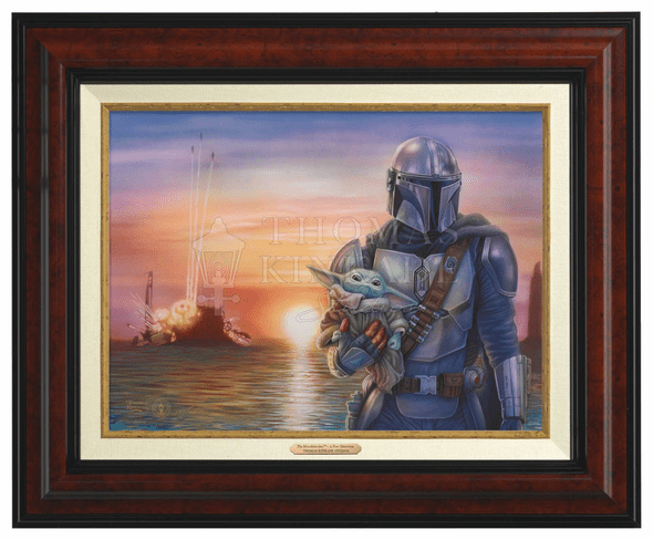 Thomas Kinkade 12" x 16" Framed Canvas Classics:"The Mandalorian   A New Direction"