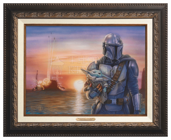 Thomas Kinkade 12" x 16" Framed Canvas Classics:"The Mandalorian ™ – A New Direction"