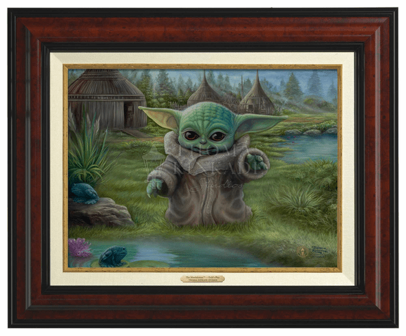 Thomas Kinkade 12" x 16" Framed Canvas Classics:"The Mandalorian   Child's Play"