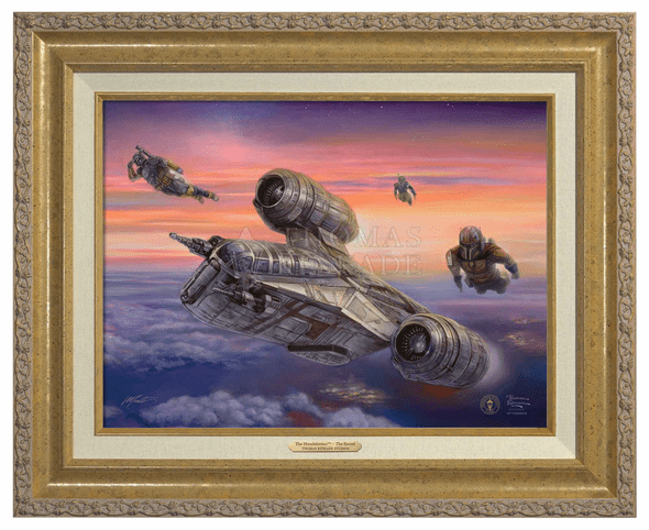 Thomas Kinkade 12" x 16" Framed Canvas Classics:"The Mandalorian   The Escort"