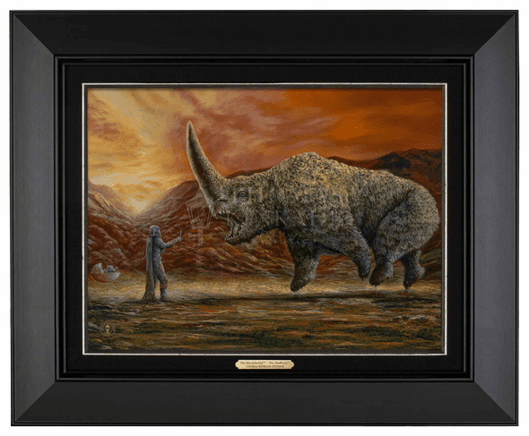 Thomas Kinkade 12" x 16" Framed Canvas Classics:"The Mandalorian   The Mudhorn"