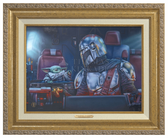 Thomas Kinkade 12" x 16" Framed Canvas Classics:"The Mandalorian   Two for the Road"