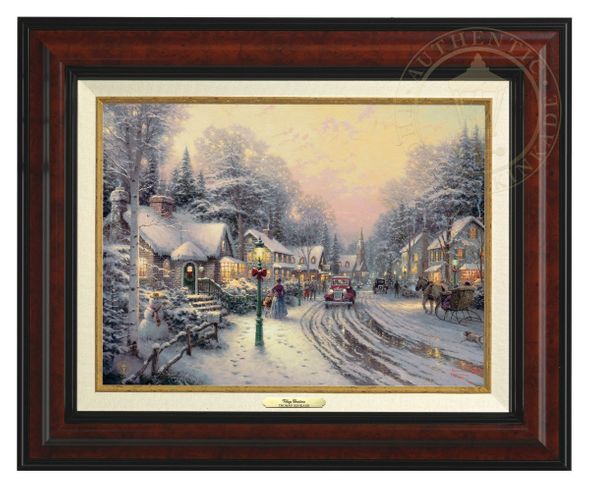 Thomas Kinkade 12" x 16" Framed Canvas Classics:"Village Christmas"