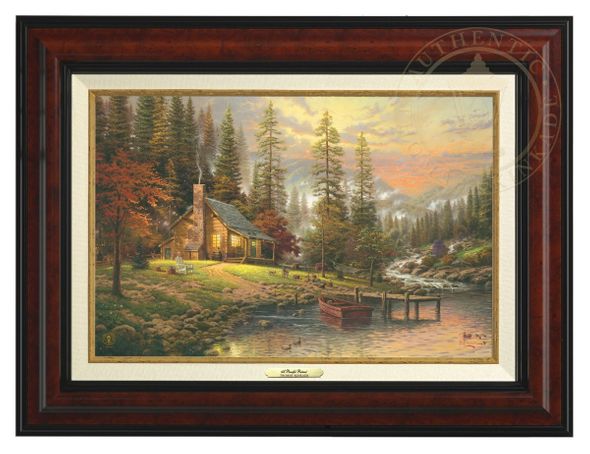 Thomas Kinkade 12" x 18" Framed Canvas Classics:"A Peaceful Retreat"