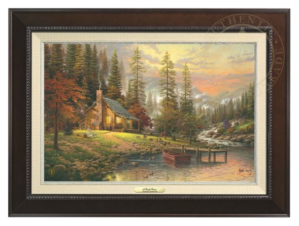 Thomas Kinkade 12" x 18" Framed Canvas Classics:"A Peaceful Retreat"