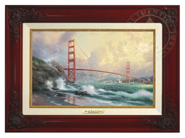 Thomas Kinkade 12" x 18" Framed Canvas Classics:"Golden Gate Bridge, San Francisco"