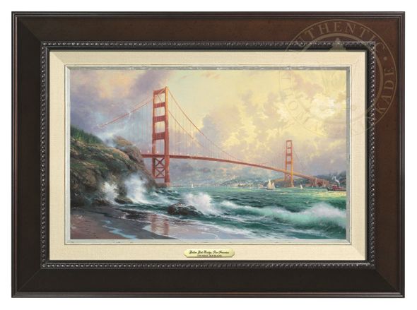 Thomas Kinkade 12" x 18" Framed Canvas Classics:"Golden Gate Bridge, San Francisco"