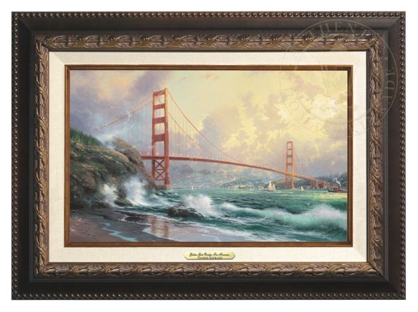 Thomas Kinkade 12" x 18" Framed Canvas Classics:"Golden Gate Bridge, San Francisco"